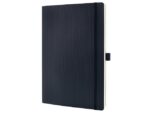 Sigel Notitieboek Conceptum Pure A4 zwart gelinieerd softcover.   Genummerde pagina's, inhoudsopgave, sluiting d.m.v.