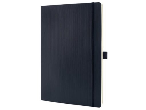 Sigel Notitieboek Conceptum Pure A4 zwart gelinieerd softcover.   Genummerde pagina's, inhoudsopgave, sluiting d.m.v.
