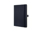 Sigel Notitieboek Conceptum Pure A5 zwart 5mm ruit softcover.     Genummerde pagina's, inhoudsopgave, sluiting d.m.v.