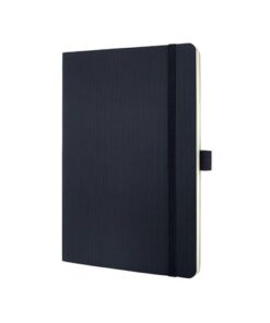 Sigel Notitieboek Conceptum Pure A5 zwart 5mm ruit softcover.     Genummerde pagina's, inhoudsopgave, sluiting d.m.v.