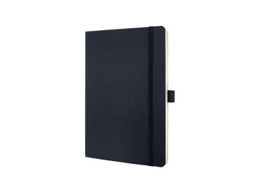 Sigel Notitieboek Conceptum Pure A5 zwart 5mm ruit softcover.     Genummerde pagina's, inhoudsopgave, sluiting d.m.v.