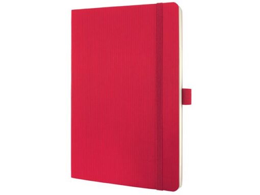 Sigel Notitieboek Conceptum Pure A5 rood gelinieerd softcover.    Genummerde pagina's, inhoudsopgave, sluiting d.m.v.