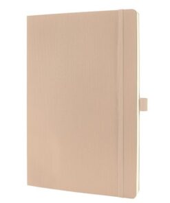 Sigel Notitieboek Conceptum A4 Beige 5mm ruit softcover.          Genummerde pagina's, inhoudsopgave, sluiting d.m.v.