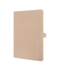 Sigel Notitieboek Conceptum A5 Beige gelinieerd softcover.        Genummerde pagina's, inhoudsopgave, sluiting d.m.v.