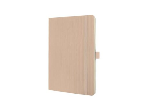 Sigel Notitieboek Conceptum A5 Beige gelinieerd softcover.        Genummerde pagina's, inhoudsopgave, sluiting d.m.v.
