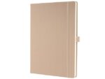 Sigel Notitieboek Conceptum A4 Beige 5mm ruit hardcover.          Genummerde pagina's, inhoudsopgave, sluiting d.m.v.