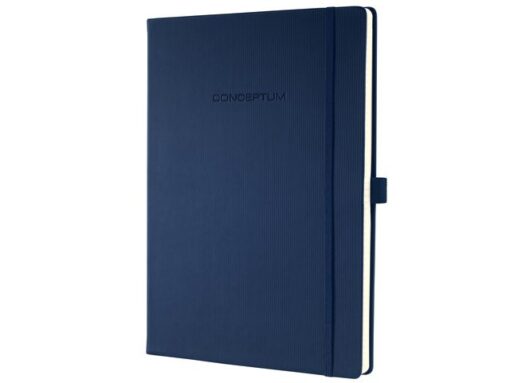 Sigel Notitieboek Conceptum Pure A4 midnight blue gelinieerd      hardcover, genummerde pagina's, inhoudsopgave, sluiting