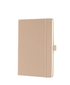 Sigel Notitieboek Conceptum A5 Beige gelinieerd hardcover.        Genummerde pagina's, inhoudsopgave, sluiting d.m.v.