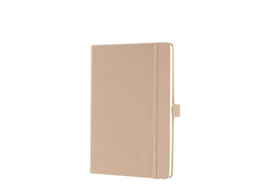 Sigel Notitieboek Conceptum A5 Beige gelinieerd hardcover.        Genummerde pagina's, inhoudsopgave, sluiting d.m.v.