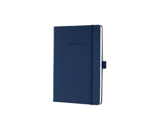Sigel Notitieboek Conceptum Pure A5 donkerblauw gelinieerd        hardcover. Genummerde pagina's, inhoudsopgave, sluiting