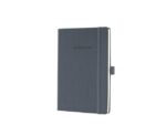 Sigel Notitieboek Conceptum Pure A5 grijs 5mm ruit hardcover.     Genummerde pagina's, inhoudsopgave, sluiting d.m.v.