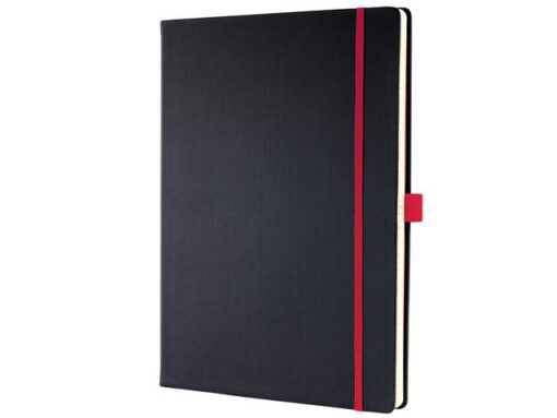 Sigel Notitieboek Conceptum RED Edition A4 zwart 5mm ruit         hardcover. Genummerde pagina's, inhoudsopgave, sluiting