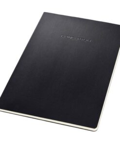 Sigel Schrijfblok Conceptum A4 zwart 5mm ruit softcover. 120      pagina's 80 grams chamoiskleurig papier. Met quickpocket.