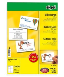 Visitekaartjes Sigel 185grs pak a 150 stuks wit