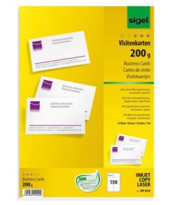 Visitekaartjes Sigel 200grs pak a 150 stuks wit