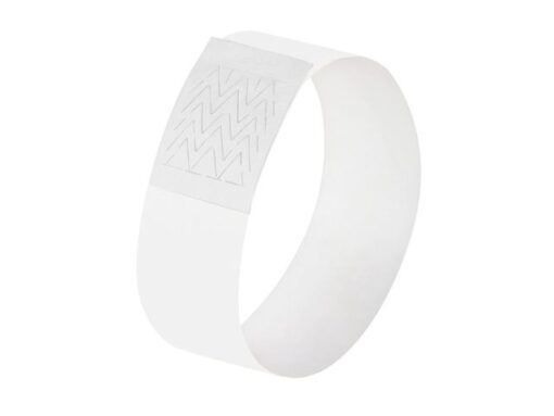 Evenementenbandjes Sigel super soft, 255x25mm 120 stuks wit