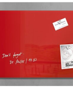 Glasmagneetbord Sigel Artverum 600x400x15mm Rood