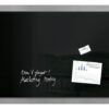 Glasmagneetbord Sigel zwart - 1000x650x15mm 3 magneten + bev