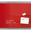 Glasmagneetbord Sigel rood - 1000x650x15mm 3 magneten + bev