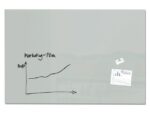 Sigel Glasmagneetbord Artverum grijs 1500x1000x18mm incl.2        magneten