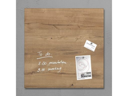 Glasmagneetbord Sigel Artverum 480x480x15mm Natural Wood