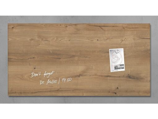 Glasmagneetbord Sigel Natural - Wood 910x460x15mm 3 magneten
