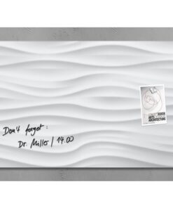 Glasmagneetbord Sigel Artverum 910x460x15mm White Wave