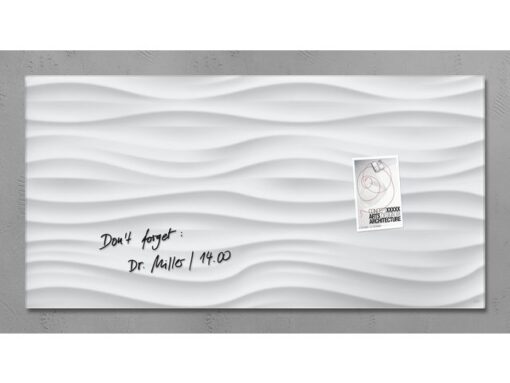 Glasmagneetbord Sigel Artverum 910x460x15mm White Wave