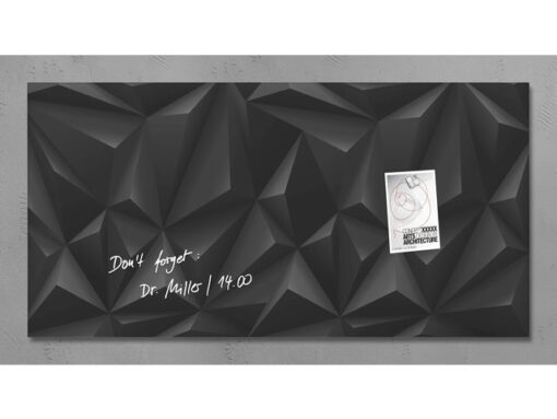 Glasmagneetbord Sigel Artverum 910x460x15mm Black Diamond