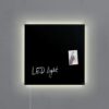 Glasmagneetbord Sigel zwart - LED 480x480x15mm 3 magneten +