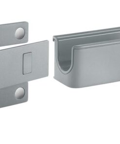 Sigel Stiftenhouder, lichtgrijs, inclusief magnetische clip voor  bevestiging aan het glas-magneetbord, kunststof, 75x37x35