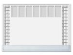 Bureauonderlegger Sigel Protect 59,5x41cm, 80gr papier, 40  vel, met transparante kunststof beschermrand. 2024/2025