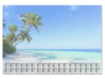 Bureauonderlegger SigelBeach, 59,5x41cm, 80 grams papier,   30 vel, 3-jaars kalender..23/24/25