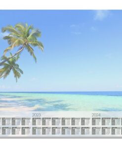 Bureauonderlegger SigelBeach, 59,5x41cm, 80 grams papier,   30 vel, 3-jaars kalender..23/24/25