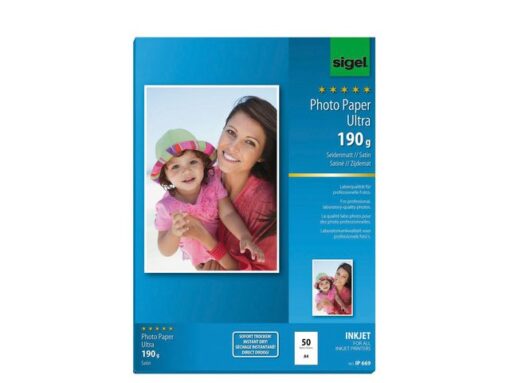 Sigel Inkjet Ultra fotopapier A4 190gram zijdemat 50 vel