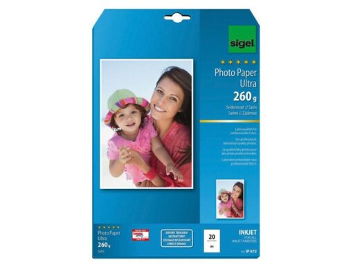Sigel Inkjet Ultra fotopapier A4 260 gram zijdemat 20 vel