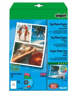 Inkjetpapier Sigel A4 190g Foto papier zijdenmat pak a 20   blad