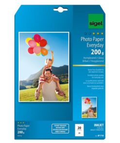 Sigel Inkjetfotopapier Everyday plus A4 wit 200gr glans 20 vel