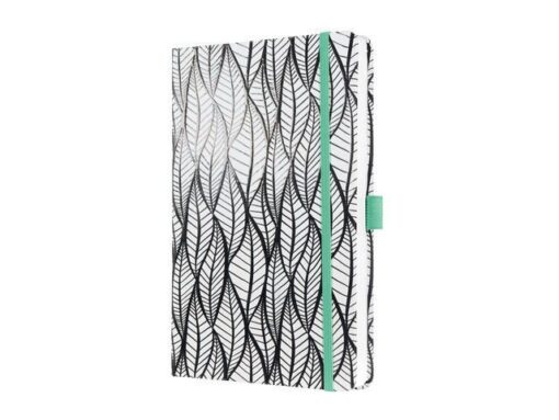 Notitieboek Sigel Jolie Beauty A5 hardcover gelinieerd      'Whitened leaves'