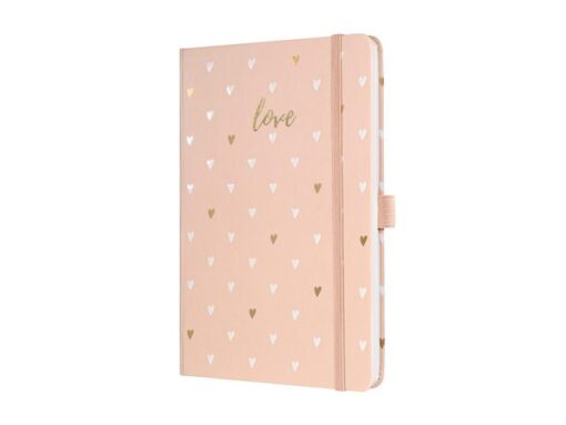 Sigel Notitieboek Jolie Beauty A5 hardcover gelinieerd roze love  174 blz 80g