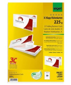 Visitekaartjes 3C Sigel dubbel 2-zijdig bedrukbaar 225gr