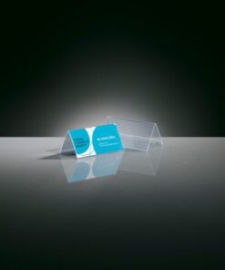 Tafelkaartje Sigel 95x42,5mm glashelder dakvorm doos a 10   stuks