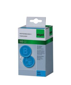 Waardemunten Sigel kunststof 100 stuks 25mm bier blauw