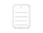 Sigel Prijskaart 40x50 mm met gat gelinieerd, doos a 500 stuks