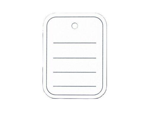 Sigel Prijskaart 40x50 mm met gat gelinieerd, doos a 500 stuks
