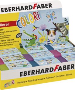 Gum Eberhard Faber Colori assorti kleuren display a 18 stuks