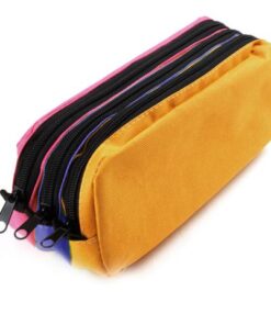 Kangaro KTC Etui Kangaro 3 vaks oranje/blauw/fuchsia ca 25x9x11cm