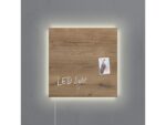 Glasmagneetbord Sigel Artverum LED 480x480x15 Natural Wood
