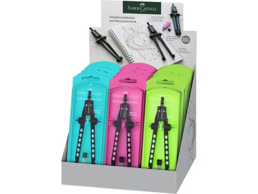 Faber Castell Snelverstelpasser Faber-Castell Neon assorti display 15     stuks