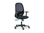 Linea Fabric Bureaustoel Linea Grace 01 zwart/zwart met 1D armleuning
